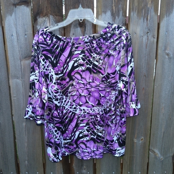 MOONLIGHT BAY 14W PATTERNED BLOUSE - Picture 5 of 5